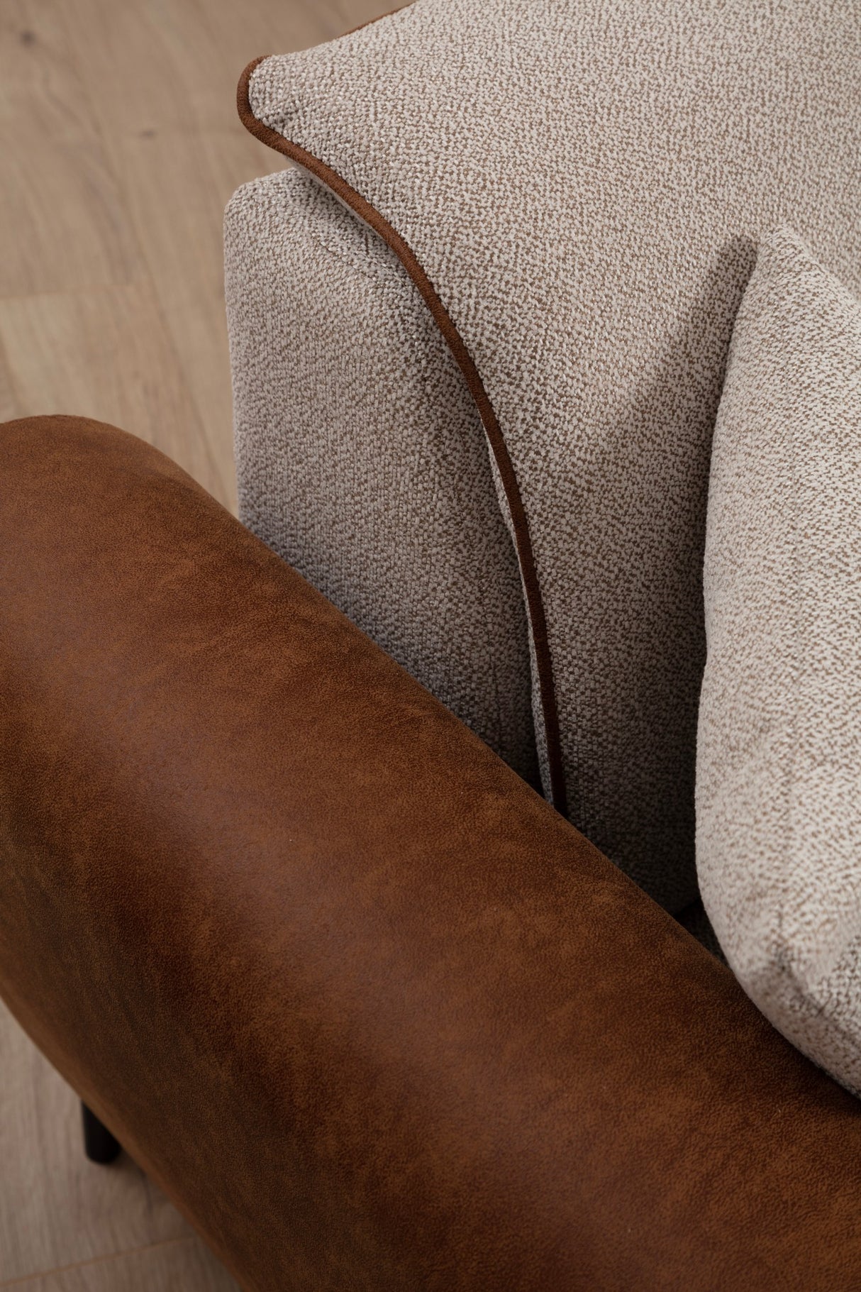 Ecksofa mit Schlaffunktion Rechts Aren Beige Cinnamon