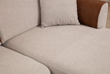 Ecksofa mit Schlaffunktion Rechts Aren Beige Cinnamon