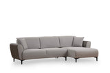 Ecksofa mit Schlaffunktion rechts Aren Grey