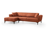 Ecksofa mit Schlaffunktion Links Hamlet Tile Red