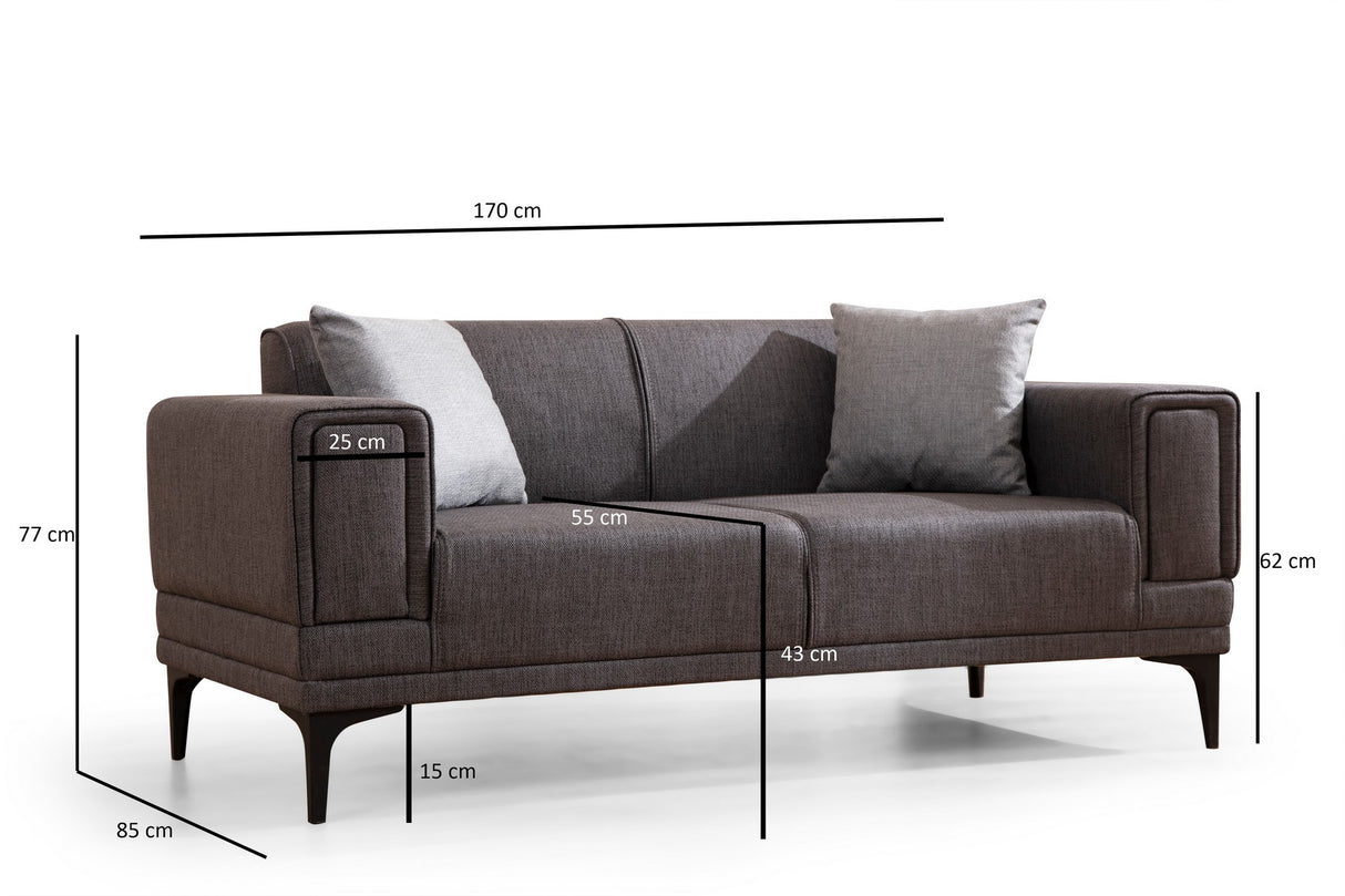 2-Sitzer-Sofa Horizon Dunkelgrau