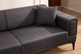 3-Sitzer-Schlafsofa Horizon Dunkelgrau