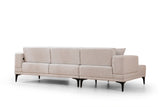 Ecksofa mit Schlaffunktion Left Horizon Ecru