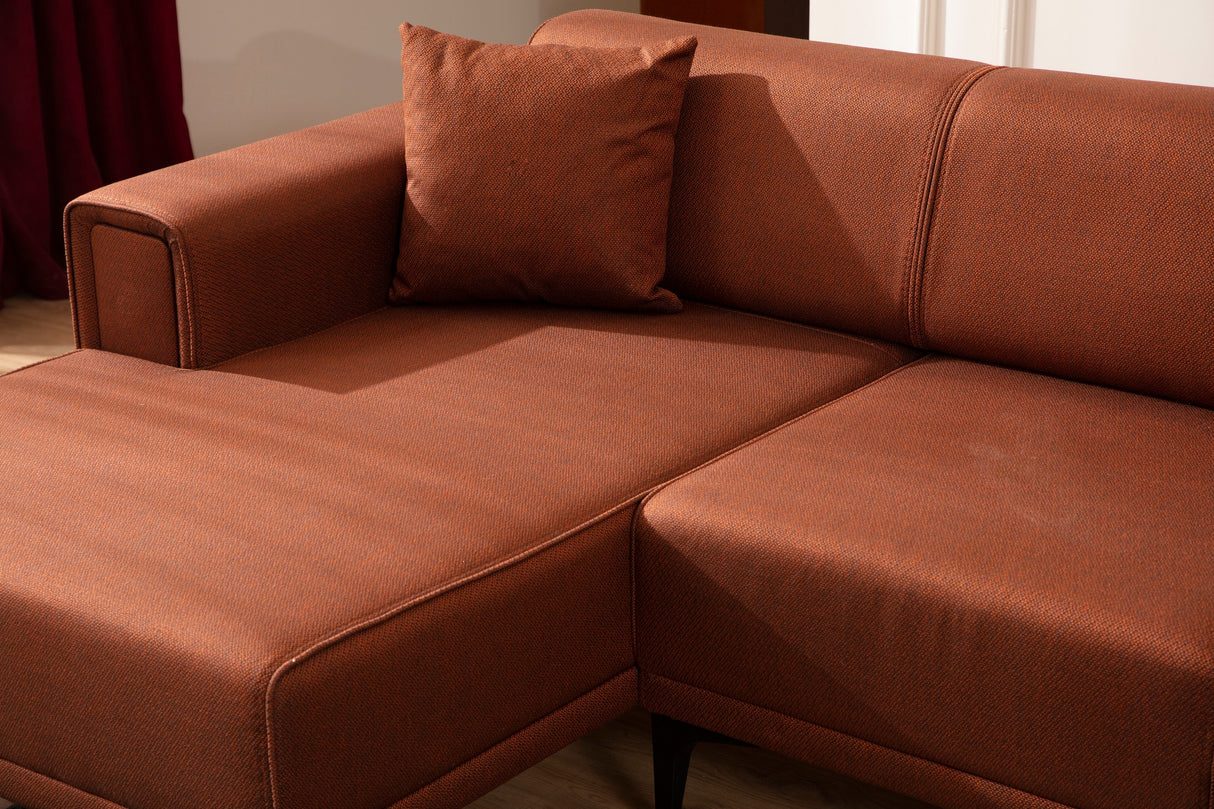 Ecksofa mit Schlaffunktion Left Horizon Tile Red