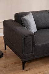 Ecksofa mit Schlaffunktion Right Horizon Dark Grey