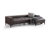 Ecksofa mit Schlaffunktion Right Horizon Dark Grey