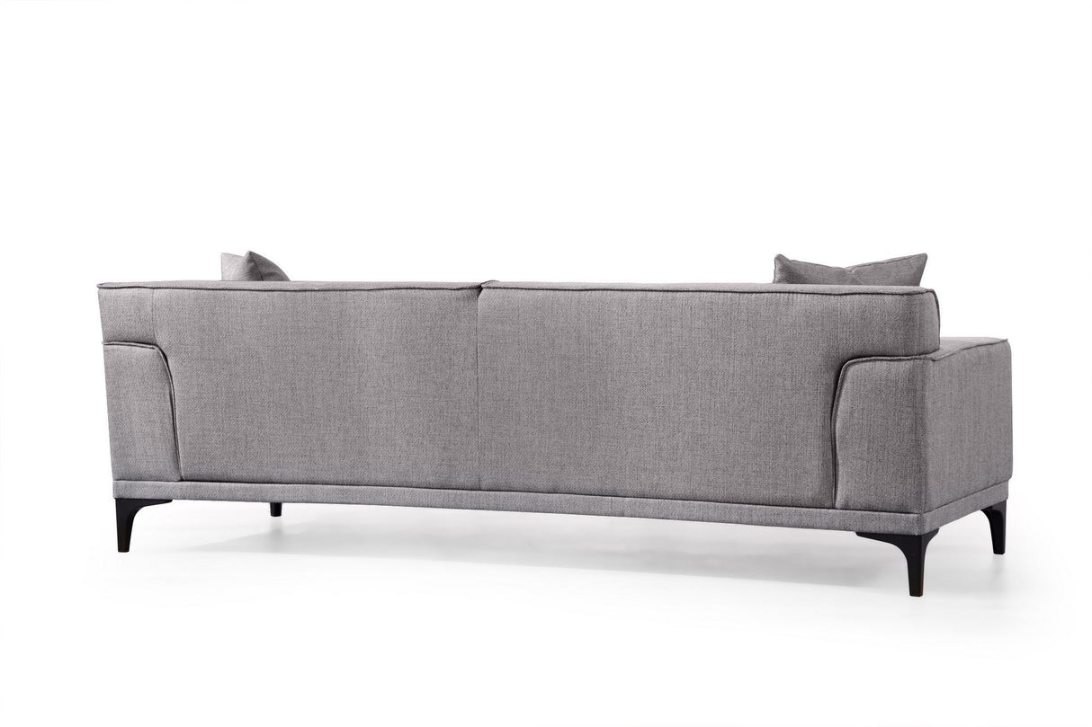 3-Sitzer-Sofa Petra Hellgrau