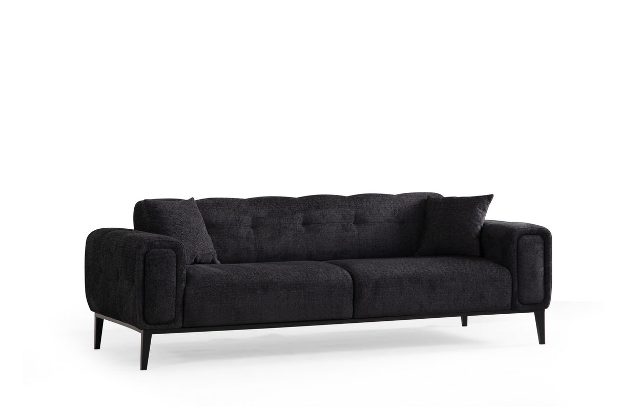 3-Sitzer-Schlafsofa Athena Schwarz