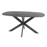 Esstisch Mysha Deens oval Melamin schwarz 150x90 cm 