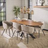 Dänischer ovaler Esstisch Cody aus Mangoholz 180 cm 