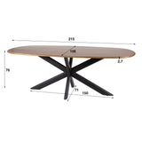 Dänischer ovaler Esstisch Cody aus Mangoholz 180 cm 