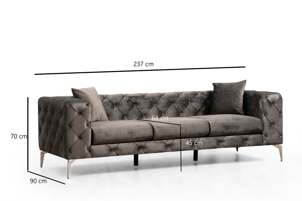 3-Sitzer-Sofa Como Anthrazit