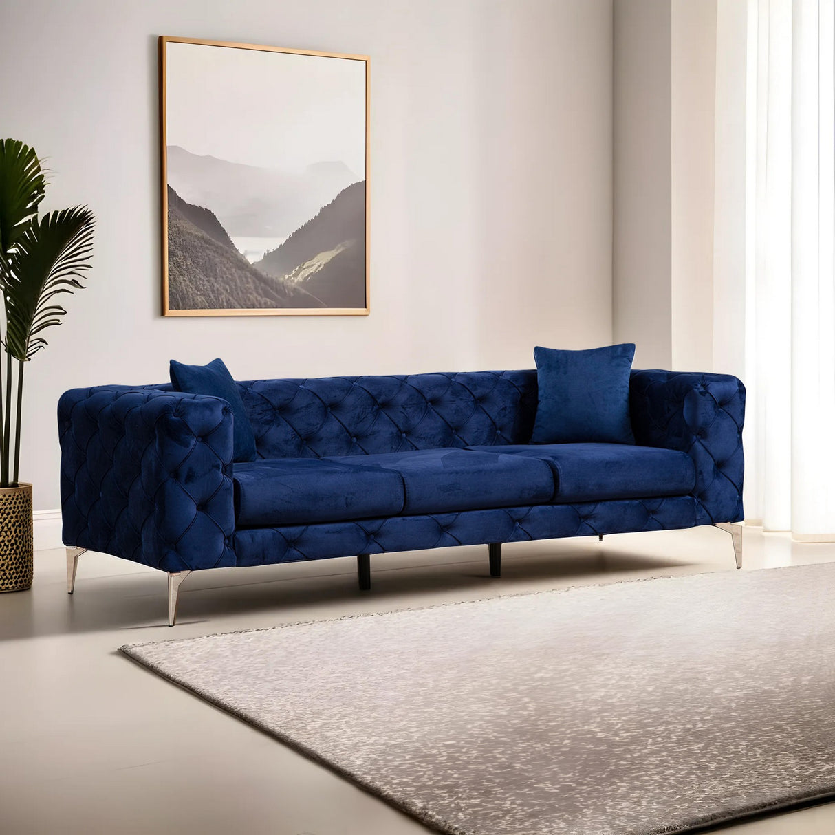 3-Sitzer-Sofa Como Marineblau