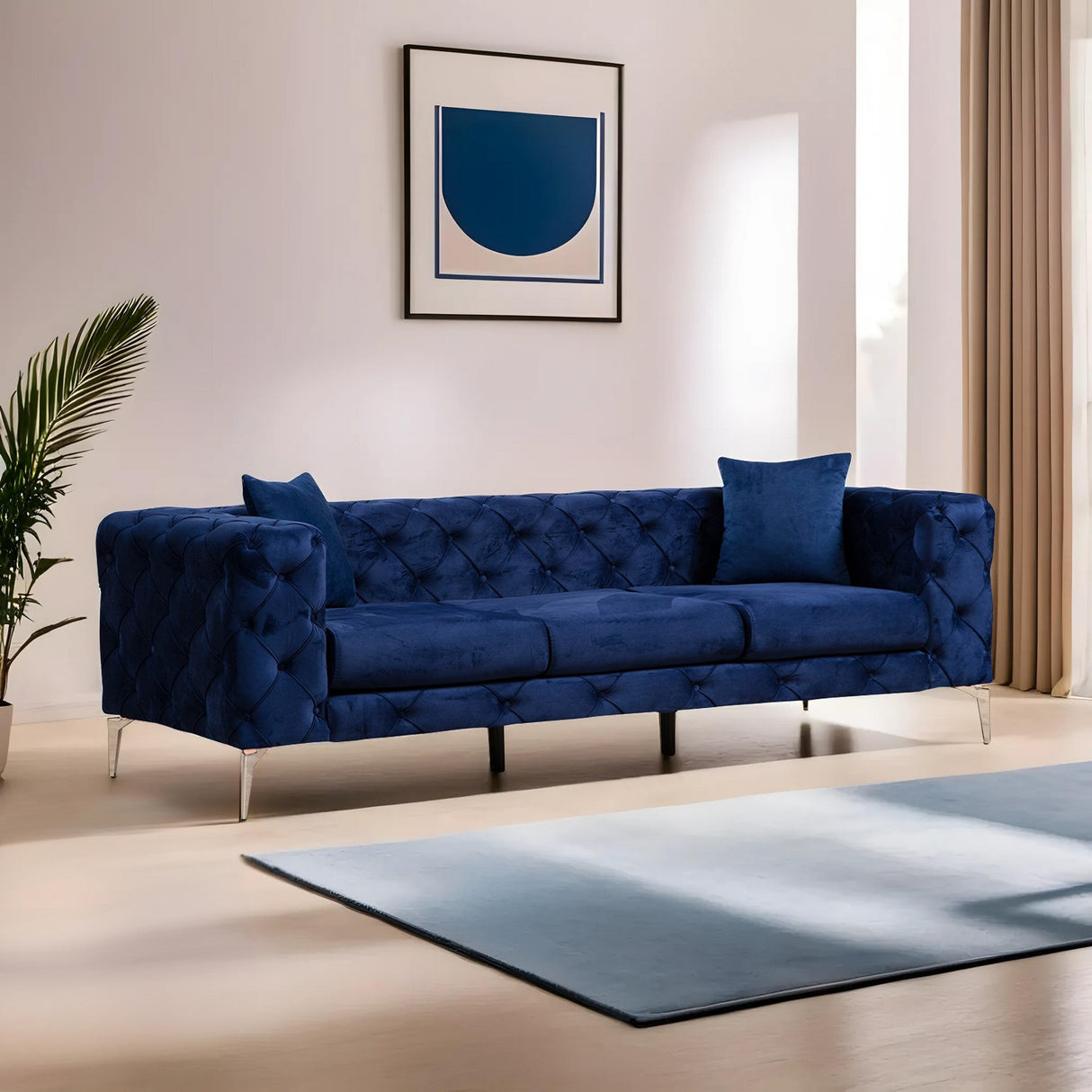 3-Sitzer-Sofa Como Marineblau