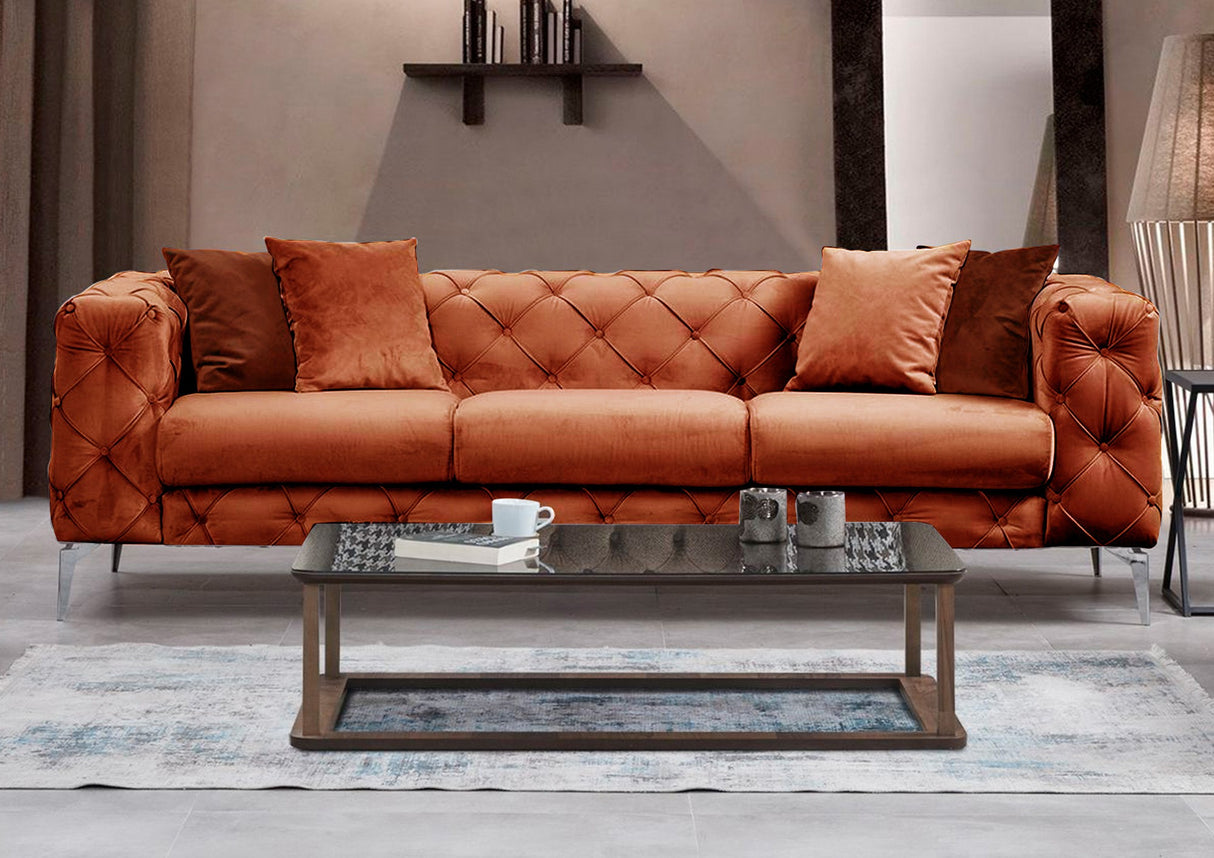 3-Sitzer-Sofa Como Orange