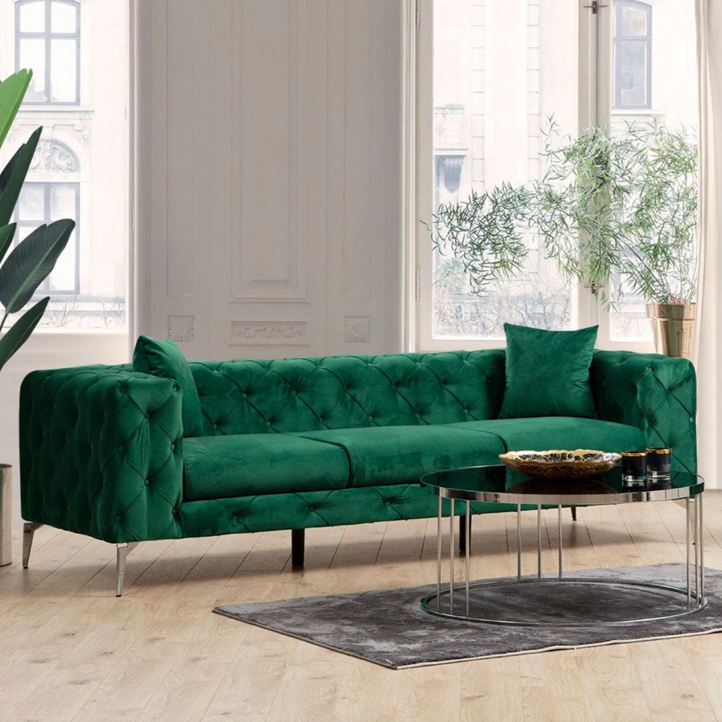 3-Sitzer-Sofa Como Green