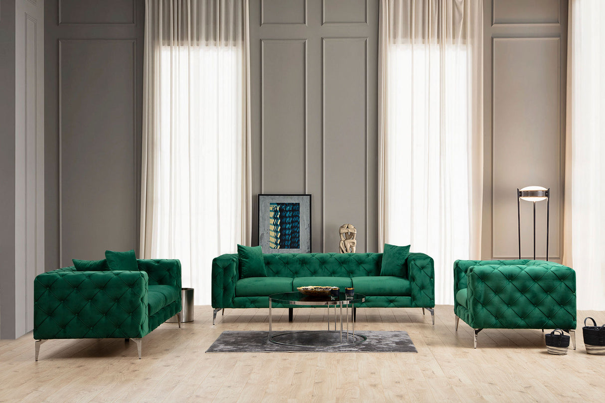 3-Sitzer-Sofa Como Green