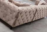 Ecksofa links Como Beige