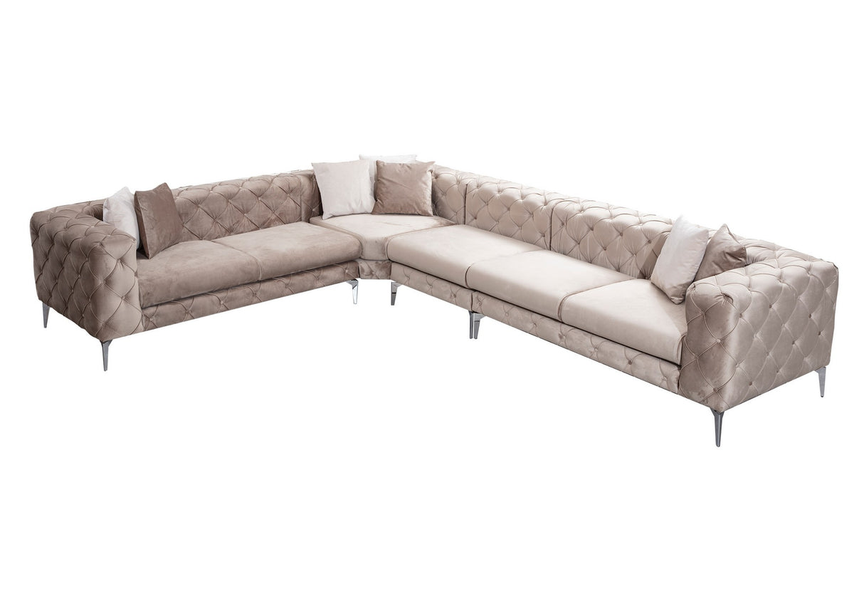 Ecksofa links Como Beige