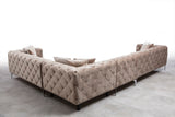 Rechtes Ecksofa Como Beige