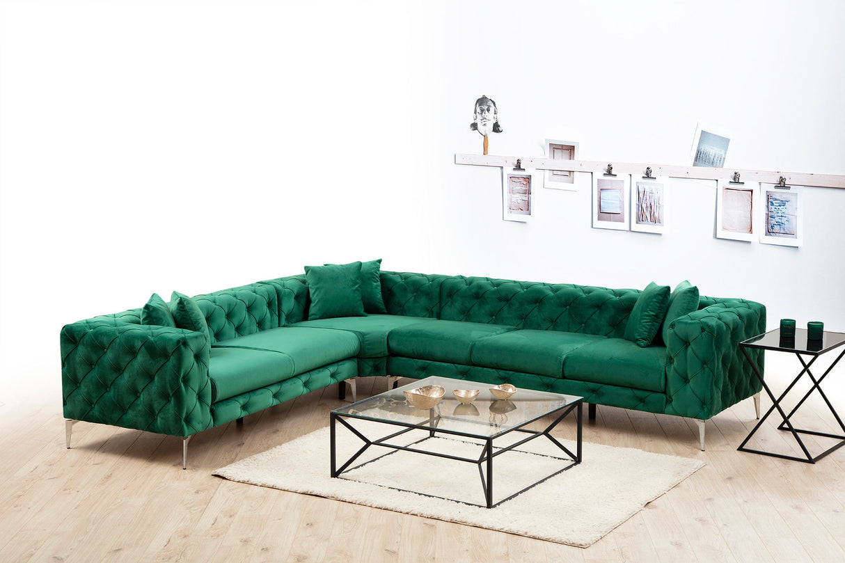 Ecksofa links Como Green