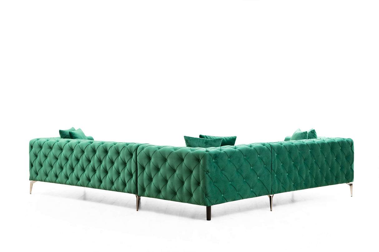 Ecksofa links Como Green