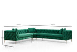 Ecksofa links Como Green