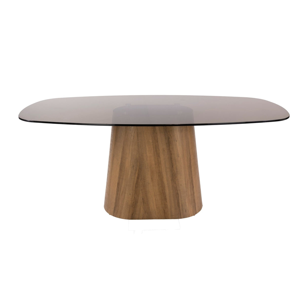 Eettafel - Deens ovale eettafel bruin rookglas eikenhout - look frame Thor 215 cm - Dimehouse
