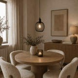 Hanglamp zwart Metaal – Gaas structuur - 19 cm - 1-lichts – Hudson