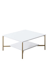 Meubelsets - Meubelset Wit - Goud - Gold Line - Salontafel + TV Meubel - Dimehouse