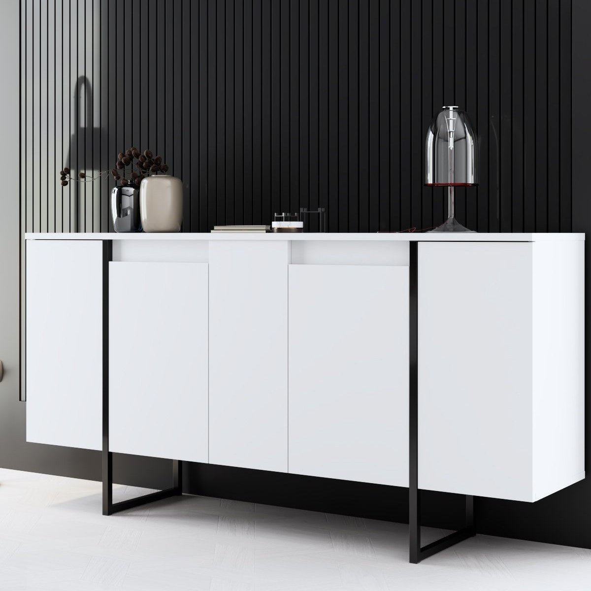 Modern Kommode Weiß Luxus 160x80x35