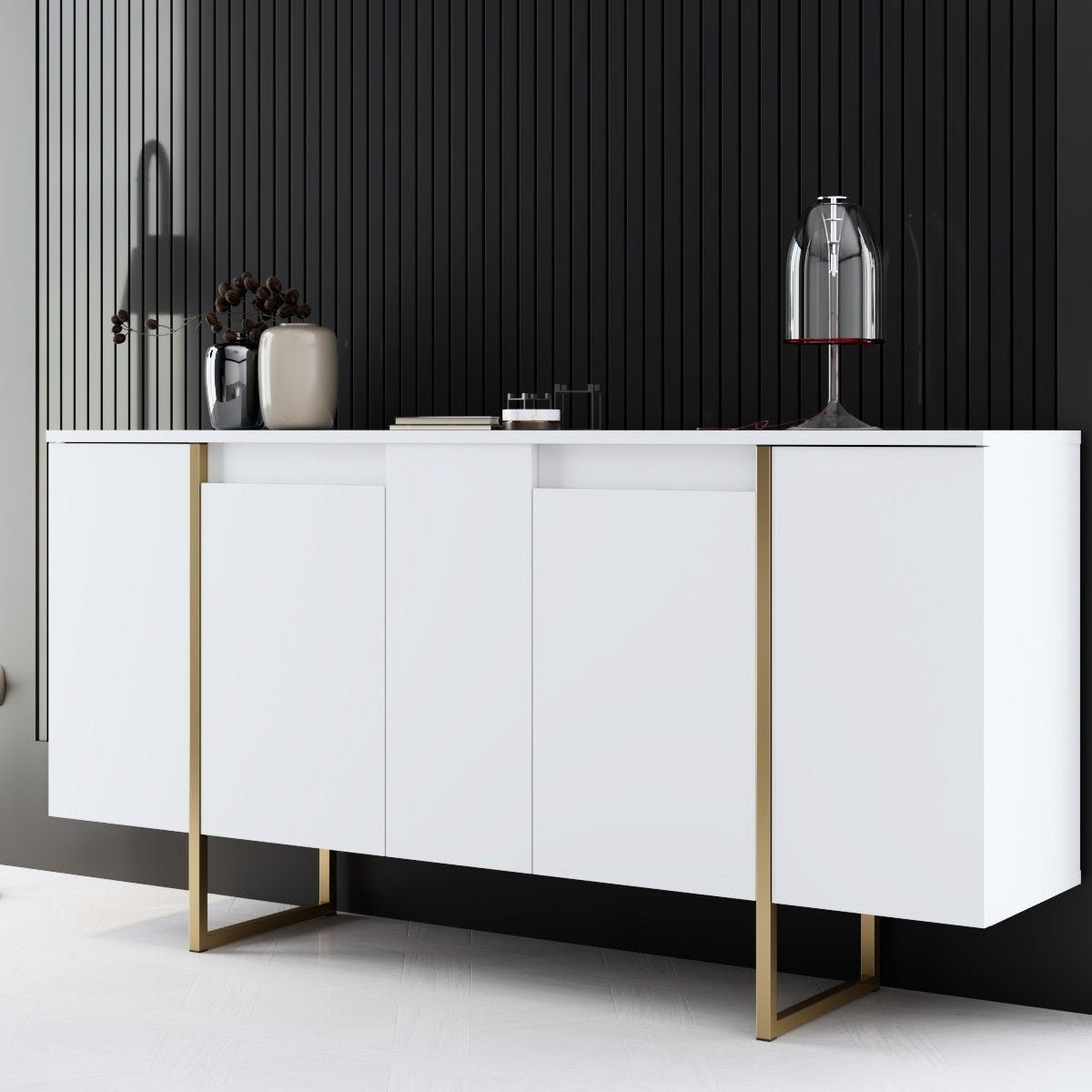 Modern Sideboard Weiß Luxus 160x80x35