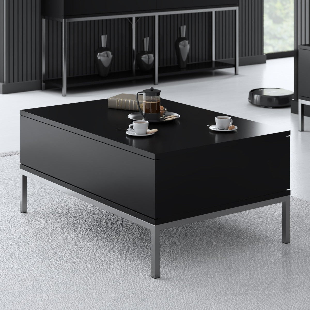 Rechteckig Couchtisch Black Lord 90x60