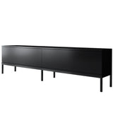 TV -Möbel Lord Black Melamine 180x47x30 cm