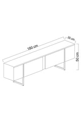 Travertin Luxus-Möbelset - Couchtisch + TV-Schrank + Luxus-Kommode - Schwarzer Rahmen