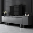 TV-Möbel - TV-Möbel Anthrazit Bohem 180x50x30 - Schwarzer Rahmen - Dimehouse