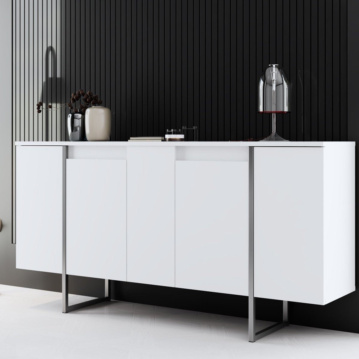 Modern Kommode Weiß Luxus 160x80x35