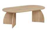 Melina Couchtisch oval in Saphir-Eiche-Optik Melaminbeschichtetes Holz