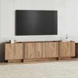 Lowen tv-meubel in eikenlook 180 cm Atlantic Pine en antraciet Gemelamineerd hout
