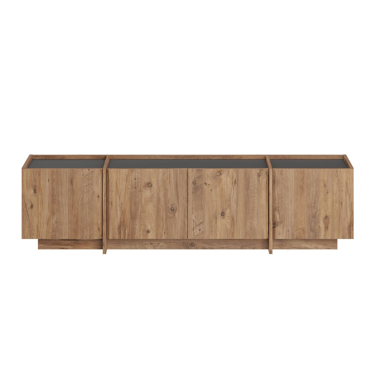 Lowen tv-meubel in eikenlook 180 cm Atlantic Pine en antraciet Gemelamineerd hout
