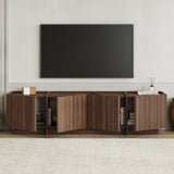 Lowen tv-meubel in Milano walnoot 180 cm Melamine gecoat houtcomposiet