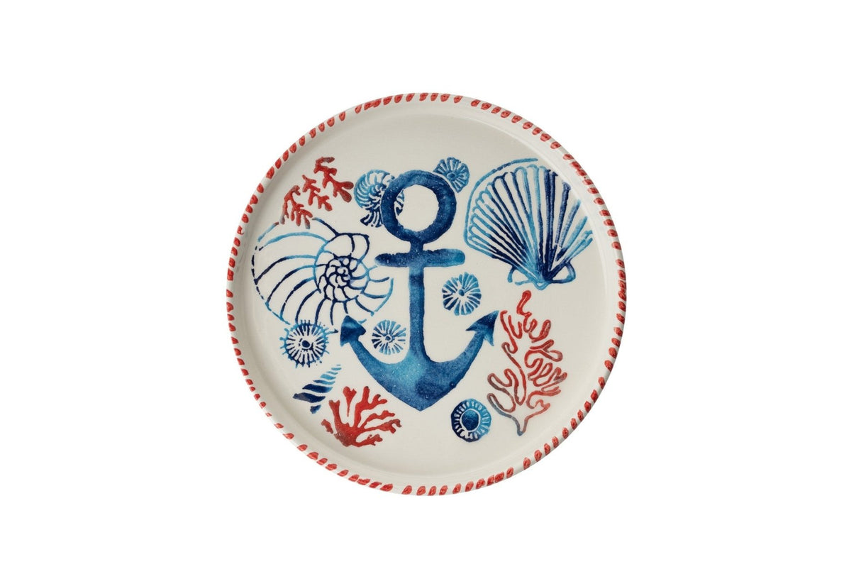 KAHSER14-MARINE Weiß Blau Rot 100 % KERAMIK 6 cm breit