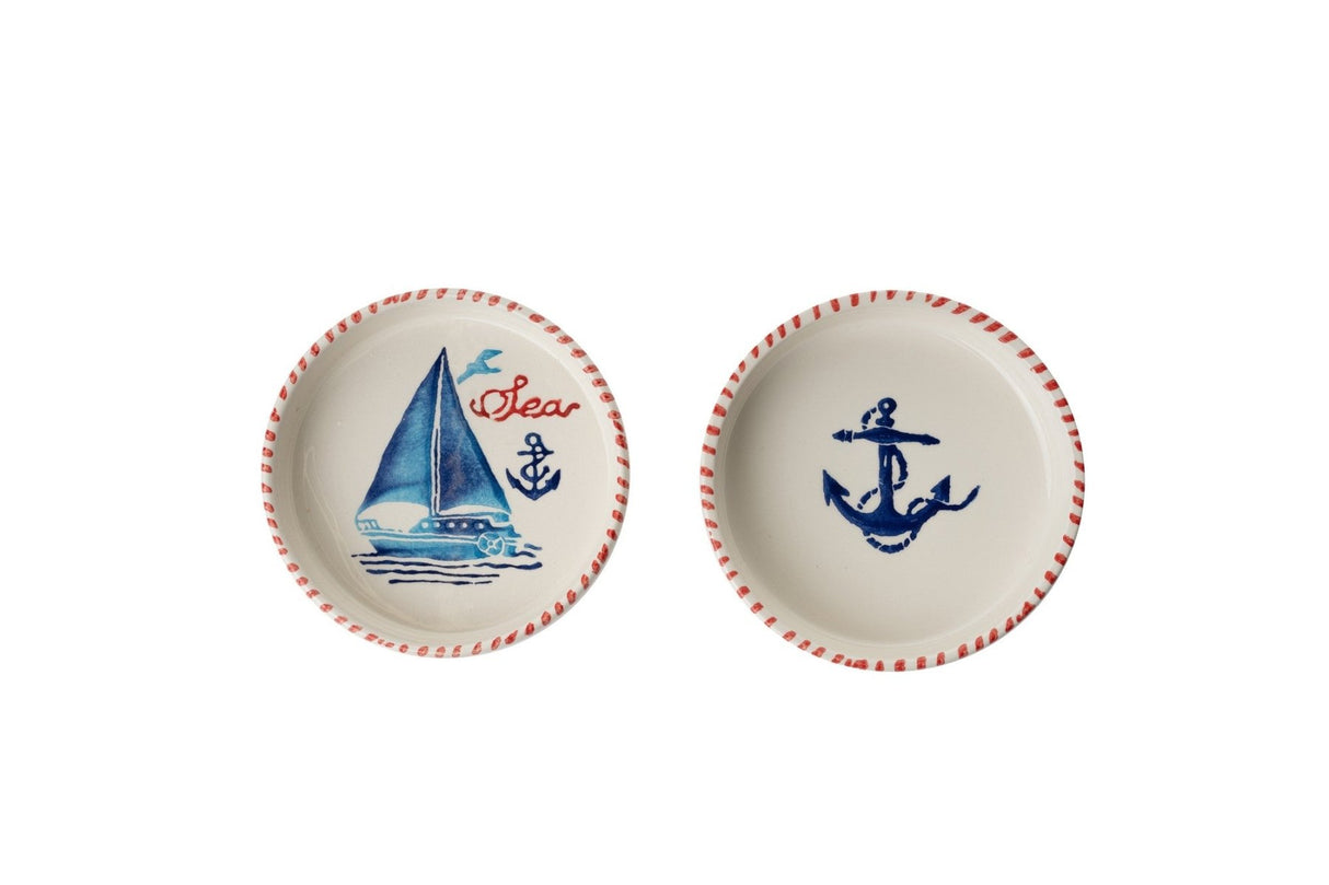 KAHSER14-MARINE Weiß Blau Rot 100 % KERAMIK 6 cm breit