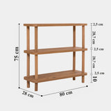 Bücherregal Schritt Atlantic Pine Melamin 80x75x28 cm