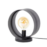 Tischlampe Fons 1-flammig rund Metall schwarz 