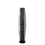 Stehlampe Liora 3-flammig Zylindergeflecht schwarz 120 cm 
