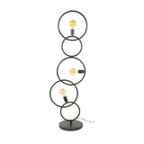 Zwarte vloerlamp 3-lichts industrieel 140 cm