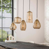 Hängelampe Axis 5-flammig Rauchglas braun horizontal 