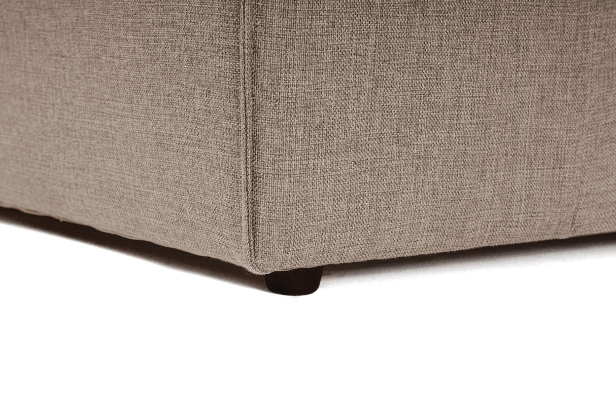 Modulare Bank 3-Sitzer mit Hocker Fora Brown