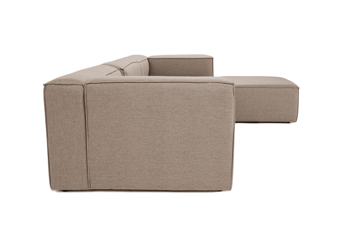 Modulare Bank 3-Sitzer mit Hocker Fora Brown